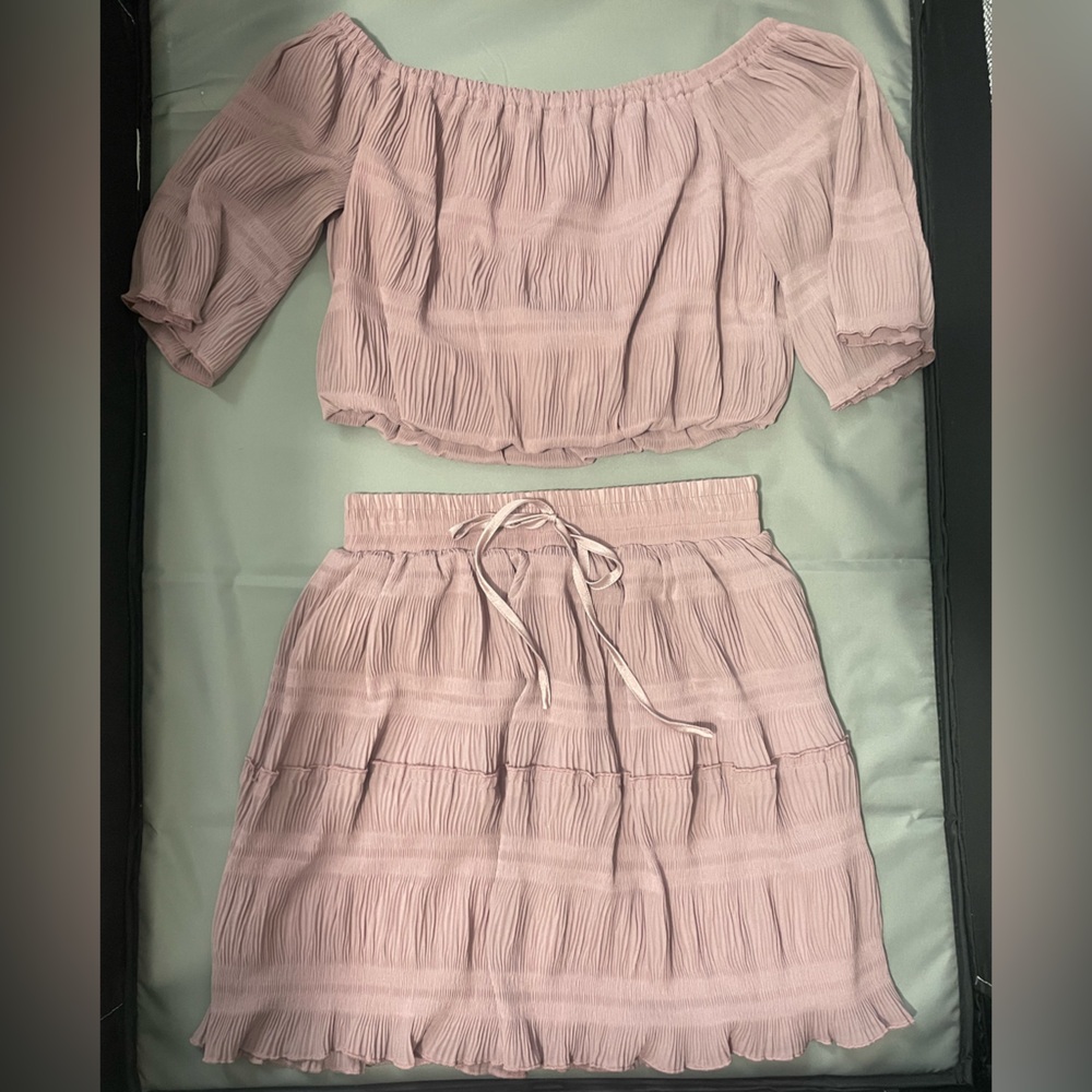 Pink Lily Mauve Top & Skirt Set